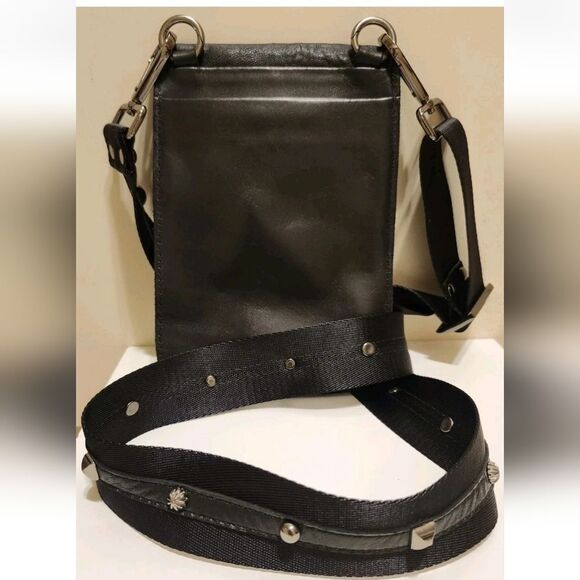 NWT Evoke Aspen "Paulina" Black Stingray  Leather w/Agate Crossbody Bag Ret.$240 - Picture 3 of 8